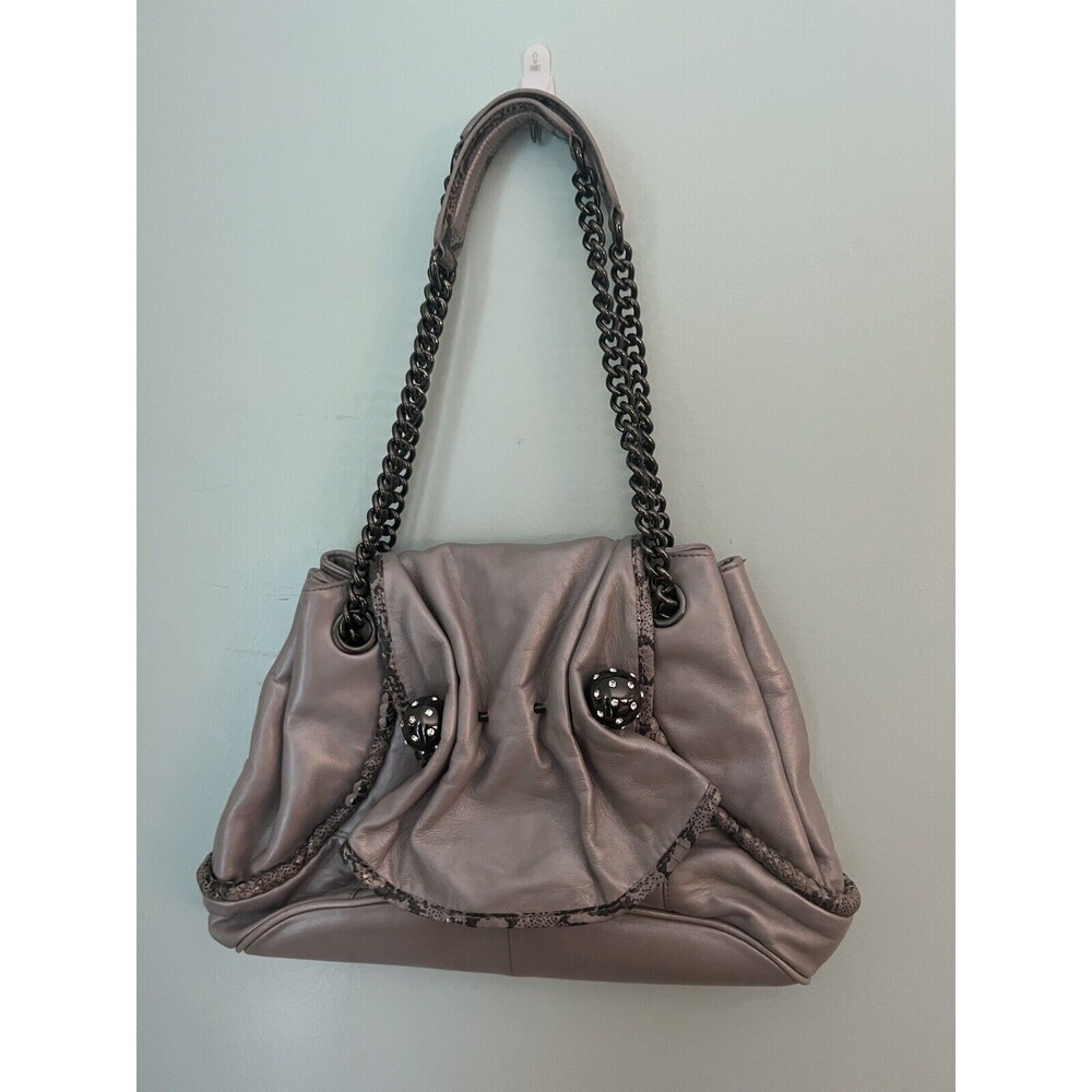 Betsey Johnson Crystal Dreams  Leather‎ Drawstring Shoulder Handbag Purse